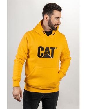 Caterpillar Trademark Cotton Hooded Sweatshirt - Yellow
