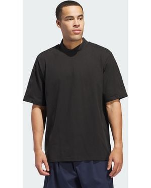 adidas Originals Rolling Links Mock Neck Polo Shirt - Black