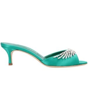 Manolo Blahnik Lumada Fabio 050 Mule - Green