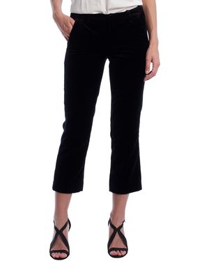 Zadig & Voltaire Sjca0101F Cropped Velvet Trousers - Black