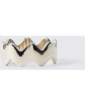 BoohooMAN Wavy Ring - Metallic