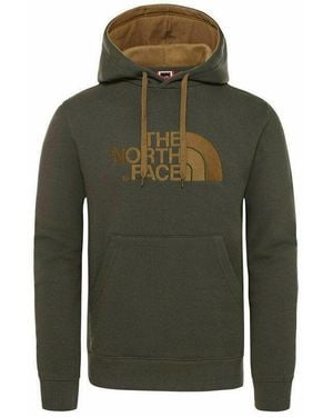The North Face Drew Peak Embroidery Hoodie British Khaki Cotton - Green