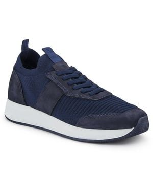 Jones Bootmaker Sean Leather Trainers - Blue