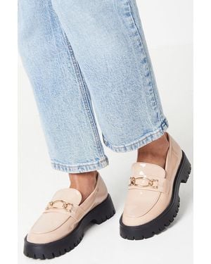 Faith Nash Metal Chain Detail Chunky Loafers - Blue