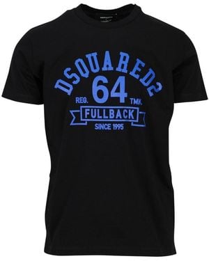 DSquared² Cigarette Fit University T-Shirt Cotton - Black