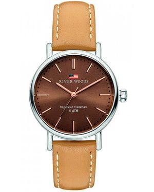 River Woods Oswego Watch Rw340017 Leather - Brown