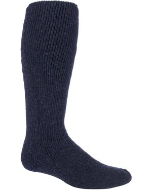 Heat Holders Extra Long Heavy 2.7 Tog Knee High Thermal Wool Rich Socks - Blue
