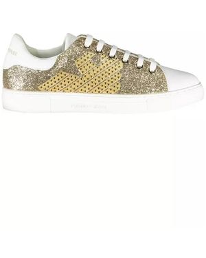 Emporio Armani Glitter Eagle Sneakers X0m001 Xm260 - Metallic