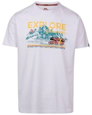 Trespass Thelon Printed Casual T-Shirt - White
