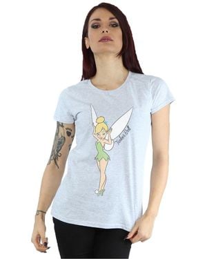 Disney Ladies Classic Tinkerbell Cotton T-Shirt (Heather) - Blue