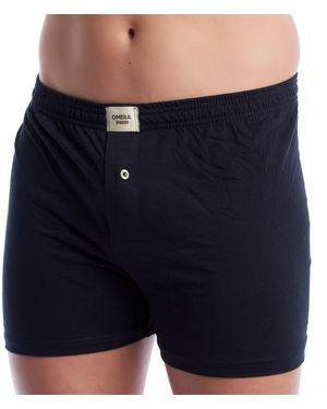 Omera Organic Cotton Boxer Shorts With Button 2012 - Blue