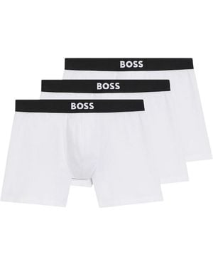 BOSS Polycotton Boxer Briefs (Pack Of 3) - White