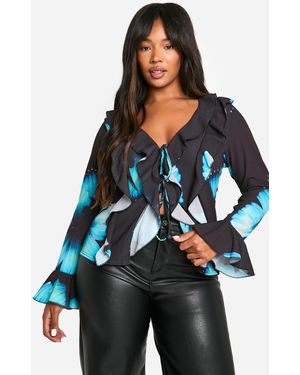 ruffle blouse boohoo