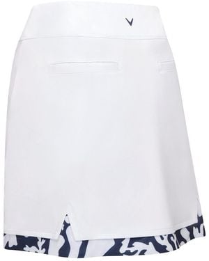 Callaway Apparel 17 Abstract Floral Patterned Mini Skort - White