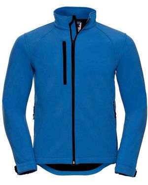 Russell Plain Soft Shell Jacket (Azure) - Blue