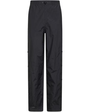 Mountain Warehouse 'Downpour' Trousers Long Length Ripstop Waterproof Trousers Polyamide - Blue
