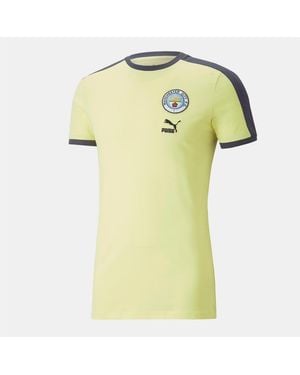 PUMA City Fc Ftblheritage T7 T Shirt - Yellow