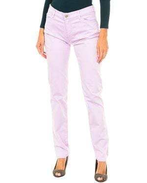 Armani Long Stretch Fabric Trousers 3Y5J18-5Nxxz - Pink