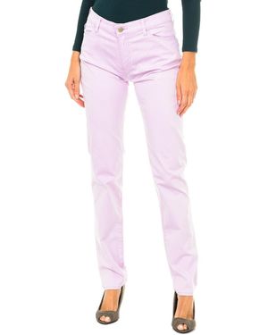 Armani Long Stretch Fabric Trousers 3Y5J18-5Nxxz - Pink