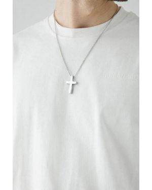 SVNX Cross Pendant Necklace - Metallic