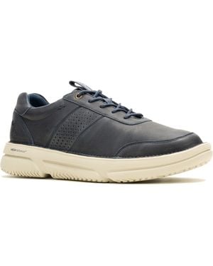 Hush Puppies Baylor Leather Trainers - Blue