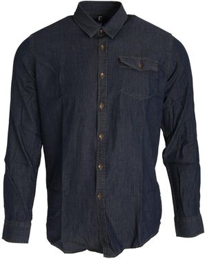 PREMIER Jeans Stitch Long Sleeve Denim Shirt Denim) - Blue