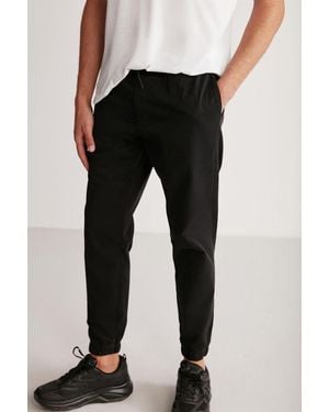 Grimelange Elastic Waist Jogger Trousers - Black