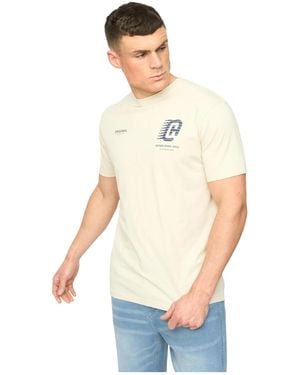 Crosshatch Morville Cotton T-Shirt (Neutral) - White