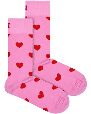 Happy Socks Novelty Heart Design - Pink