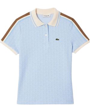 Lacoste Jacquard Slim Korte Mouwen Polo Shirt - Blauw