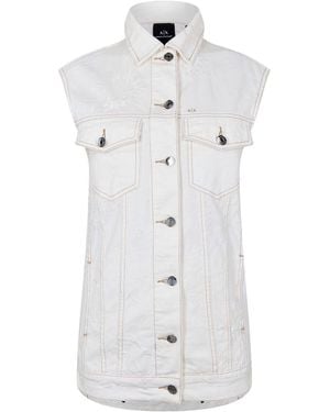 ARMANI EXCHANGE Regular Fit Sleeveless Shirt - White