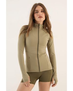 DSGN Studio Sculpt Zip Through Jacket - Natural
