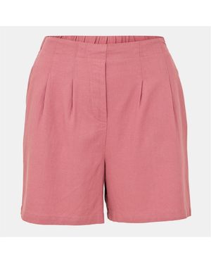 Vero Moda Jesmilo Solid Bermuda Shorts - Pink