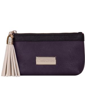 Claudia Canova Zip Top Tassle Detailed Washbag - Purple