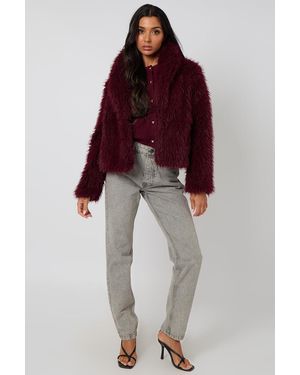 Urban Bliss Faux Fur Jacket - Red