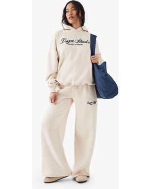 DSGN Studio Embroidered Straight Leg Jogger - Blue