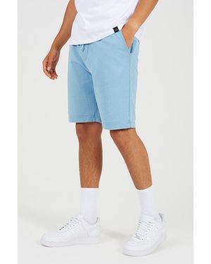 Brave Soul Light Cotton Jersey Elasticated Shorts - Blue