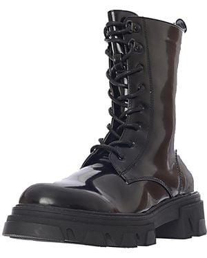 Missguided Chunky Lace-Up Boots - Black