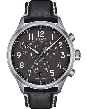 Tissot Chrono Xl Vintage Watch T1166171606200 Leather - Black