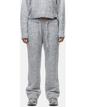 Good For Nothing Bouclé Knitted Joggers - Grey