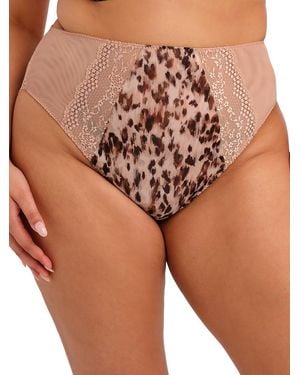 Elomi Lucie High Leg Brief - Brown