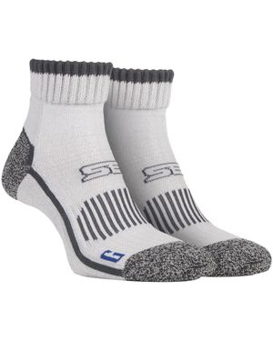 Storm Bloc Cotton Rich High Ankle Length Hiking Trekking Socks - Grey