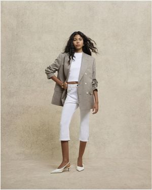 River Island Skinny Jeans Denim Capri Trousers - Natural