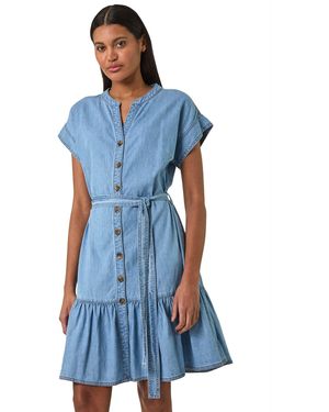 white christmas dresses Stetson Women's Blue Denim Shirt Dress