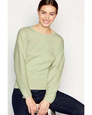 PRINCIPLES Ribbed Dolman Sleeve Jumper - Green