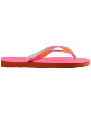 Havaianas Top Print Thong Toe Flip Flops - Pink