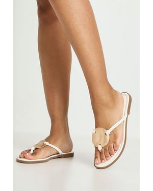 Boohoo Hardware Detail Flip Flops - Natural