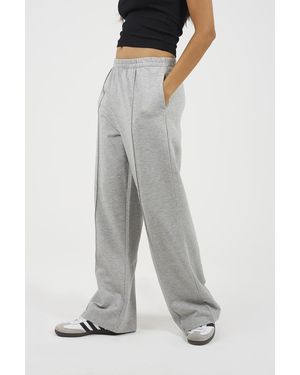 Brave Soul Jersey Jogger With Seam Detail - Grey