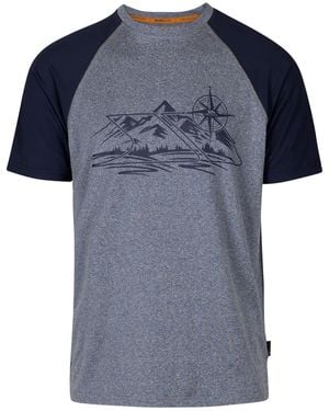 Trespass Fullmer Mountain T-Shirt Marl) - Blue