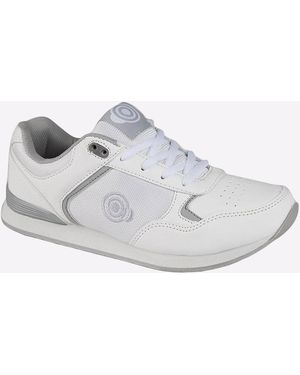 Dek Kitty Lace Up Trainer-Style Bowling Shoe - White